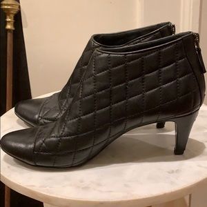 Chanel quilted leather bootie